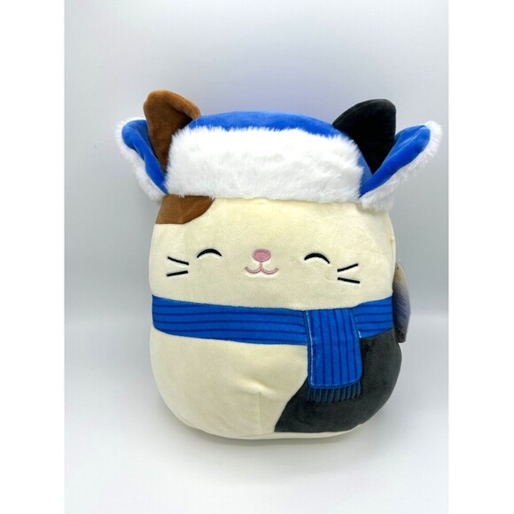 Squishmallow CAM The Cat with Blue Scarf 11” BNWT - Picture 1 of 7